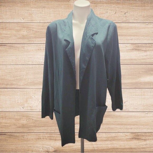 Hunter Green Polyester Polyester Women Blazer main image 1
